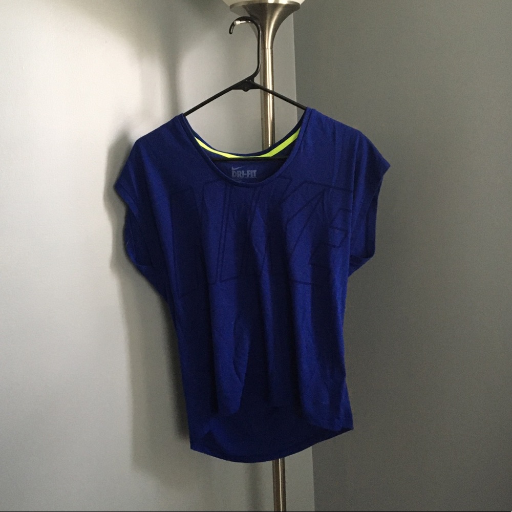 Blue nike shirt!